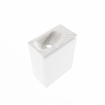 MONDIAZ TURE-DLUX Meuble de toilettes 40cm Talc. EDEN lavabo Ostra position gauche. Avec 1 trou de robinet. SW1104650