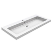 Wiesbaden Kera lavabo simple avec 1 trou de robinet 100x46x5 cm céramique brillant blanc SW102836