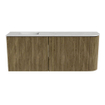 Mondiaz JOYA-DLUX 101.6cm toiletmeubel - ronding rechts kleur Dusk - Wastafel FAYE positie Links 1 kraangat kleur Opalo. SW1423339