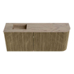 Mondiaz JOYA-DLUX 101.6cm toiletmeubel - ronding rechts kleur Dusk - Wastafel FAYE positie Links 1 kraangat kleur Arena. SW1425777