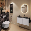 MONDIAZ TURE-DLUX Meuble toilette - 80cm - Cale - EDEN - vasque Lava - position droite - sans trou de robinet SW1103718