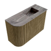 Mondiaz JOYA-DLUX 61.6cm toiletmeubel - ronding links kleur Dusk - Wastafel FAYE positie Rechts 1 kraangat kleur Sombra. SW1426162