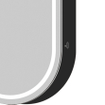 Saniclass Shine Armoire miroir - 45x100x14cm - ovale - éclairage LED indirect - chauffage miroir - noir SW1236526