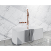 Fortifura Nebbio Ensemble combinaison bain - mitigeur thermostatique - barre de glissement avec coude mural intégré - flexible de douche lisse - douchette à main barre - bec - cuivre brossé SW1238033
