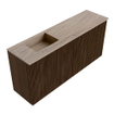 Mondiaz JOYA-DLUX 90cm toiletmeubel - kleur Walnut - Wastafel FAYE positie Links Zonder kraangat kleur Saba. SW1424652