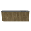 Mondiaz JOYA 111.6cm meuble de salle de bains - arrondi gauche couleur Dusk - Vasque FAYE position Droite 1 trou de robinet couleur Urban. SW1421671