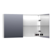 Saniclass Dual Spiegelkast - 120x70x15cm - 2 links- rechtsdraaiende spiegeldeur - MDF - hoogglans wit SW242135