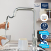 GROHE Start QuickFix Keukenkraan - met uittrekbare handdouche - met dual spray - voorsprong 22.1cm - chroom SW1028229
