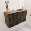 Mondiaz JOYA-DLUX Meuble de toilette 70cm - couleur Shadow - Lavabo FAYE position Droite 1 trou de robinet couleur Arena. SW1424793