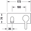 Duravit C.1 Pièce de garniture pour mitigeur de lavabo chromé SW420950