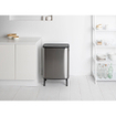 Brabantia Bo Touch Bin Hi Afvalemmer - 2x30 liter - 2 kunststof binnenemmers - matt steel fingerprint proof SW1117307