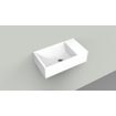 Arcqua marble lave-mains libre 40x22x12cm sans trou de robinet évier gauche blanc mat SW909460