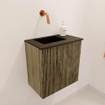 Mondiaz JOYA 40cm toiletmeubel - kleur Dusk - Wastafel FAYE positie Links Zonder kraangat kleur Urban. SW1421649
