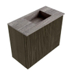 Mondiaz JOYA-DLUX Meuble de toilette 50cm - couleur Shadow - Vasque FAYE position Droite Sans trou de robinet couleur Oza SW1425022