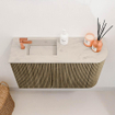 Mondiaz JOYA-DLUX 71.6cm toiletmeubel - ronding rechts kleur Dusk - Wastafel FAYE positie Links 1 kraangat kleur Opalo. SW1423351