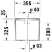Duravit ME by Starck réservoir combiné + mécanisme intérieur avec raccordement gauche/droite 6L double chasse blanc SW84190