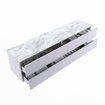 MONDIAZ VICA-DLUX Ensemble meuble de salle de bains - 200cm - meuble bas cale - 4 tiroirs - lavabo encastré cloud double - 2 trous de robinet - version haute 60cm - glace SW1088350