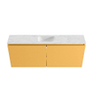 MONDIAZ TURE-DLUX Meuble toilette - 120cm - Ocher - EDEN - vasque Opalo - position centrale - sans trou de robinet SW1104420