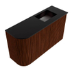 Mondiaz JOYA 71.6cm toiletmeubel - ronding links kleur Ruby - Wastafel FAYE positie Rechts 1 kraangat kleur Urban. SW1421843