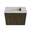 Mondiaz JOYA-DLUX 50cm toiletmeubel - kleur Shadow - Wastafel FAYE positie Rechts 1 kraangat kleur Glace. SW1422729