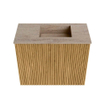 Mondiaz JOYA-DLUX 50cm toiletmeubel - kleur Oak - Wastafel FAYE positie Rechts 1 kraangat kleur Saba. SW1424151