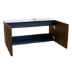 Mondiaz JOYA 90cm meuble de toilette - couleur Walnut - Vasque FAYE position Milieu Sans trou de robinet couleur Talc. SW1421263