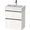 Duravit D-neo Meuble sous vasque 58.4x37.2x62.5cm 2 tiroirs Blanc haute brillance SW640712