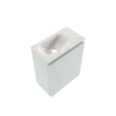 MONDIAZ TURE-DLUX meuble de toilette 40cm Greey. EDEN lavabo Ostra position gauche. Avec 1 trou de robinet. SW1104872