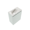 MONDIAZ TURE-DLUX Meuble toilette - 40cm - Greey - EDEN - vasque Ostra - position gauche - 1 trou de robinet SW1104872