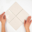 Terravito Viondo carreau mural - 13x13cm - 10mm - Carré - Blanc ivoire Brillant SW647475