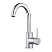Wiesbaden Ribbd wastafelkraan met draaibare uitloop en coldstart chroom SW632118