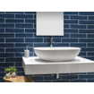 SAMPLE Terravito Pavero wandtegel - 7.5x30cm - Rechthoek - 8.6mm - Marine mat SW736205