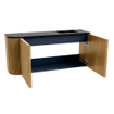 Mondiaz JOYA 91.6cm toiletmeubel - ronding links kleur Oak - Wastafel FAYE positie Rechts Zonder kraangat kleur Urban. SW1421227