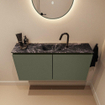 MONDIAZ TURE-DLUX Meuble toilette - 100cm - Army - EDEN - vasque Lava - position centrale - 1 trou de robinet SW1103656