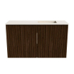 Mondiaz JOYA-DLUX 70cm meuble de salle de bains - couleur Walnut - Vasque FAYE position Droite Sans trou de robinet couleur Meli. SW1424401