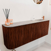 Mondiaz JOYA-DLUX 111.6cm toiletmeubel - ronding links kleur Ruby - Wastafel FAYE positie Rechts 1 kraangat kleur Glace. SW1423596