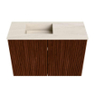 Mondiaz JOYA-DLUX 60cm toiletmeubel - kleur Ruby - Wastafel FAYE positie Links Zonder kraangat kleur Meli. SW1425346