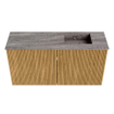 Mondiaz JOYA-DLUX 80cm toiletmeubel - kleur Oak - Wastafel FAYE positie Rechts 1 kraangat kleur Oza. SW1424090