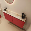 MONDIAZ TURE-DLUX Meuble toilette - 100cm - Fire - EDEN - vasque Frappe - position gauche - 1 trou de robinet SW1102809