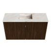 Mondiaz JOYA-DLUX 70cm meuble de salle de bains - couleur Walnut - Vasque FAYE position Milieu 1 trou de robinet couleur Frappe. SW1422253