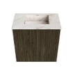 Mondiaz JOYA-DLUX 40cm toiletmeubel - kleur Shadow - Wastafel FAYE positie Midden Zonder kraangat kleur Frappe. SW1422650