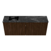 Mondiaz JOYA-DLUX 100cm meuble de salle de bains WC - couleur Walnut - Vasque FAYE position Gauche Sans trou de robinet couleur Lava. SW1422459