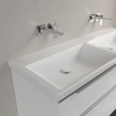 Villeroy & Boch Subway 3.0 Double vasque à encastrer sur meuble - 1300 x 475 x 165 stone white mat (blanc) CeramicPlus - sans trop-plein SW641690