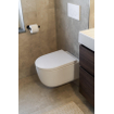 FugaFlow Eccelente Pietra Swirl Ensemble WC suspendu - 36,5x53,0cm - chasse profonde - sans rebord - abattant à fermeture douce - blanc brillant SW1469385