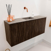 Mondiaz JOYA-DLUX 90cm toiletmeubel - kleur Walnut - Wastafel FAYE positie Midden Zonder kraangat kleur Oza. SW1424567