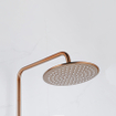 FugaFlow Eccelente Acces Regendoucheset - thermostatisch - 25cm hoofddouche - staafhanddouche - Geborsteld koper PVD (Koper) SW1451016