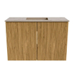 Mondiaz JOYA-DLUX 60cm toiletmeubel - kleur Oak - Wastafel FAYE positie Midden Zonder kraangat kleur Arena. SW1423847