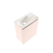 MONDIAZ TURE-DLUX Meuble de toilette 40 cm Rosee. Lavabo EDEN Frappe position gauche. Sans trou de robinet. SW1102952