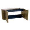Mondiaz JOYA-DLUX 91.6cm toiletmeubel - ronding links kleur Dusk - Wastafel FAYE positie Rechts 1 kraangat kleur Arena. SW1425775