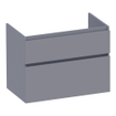 BRAUER Delight wastafelonderkast - 80x46x60cm - 2 softclose lades - greeploos - 1 sifon uitsparing - mat grijs SW1199419